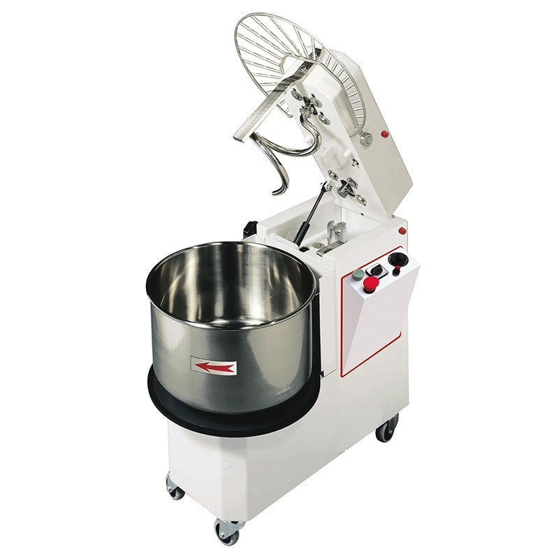 PIZZAGROUP - Amasadora Espiral IR22 con Cuba Extraíble y tapa elevable | 22 litros