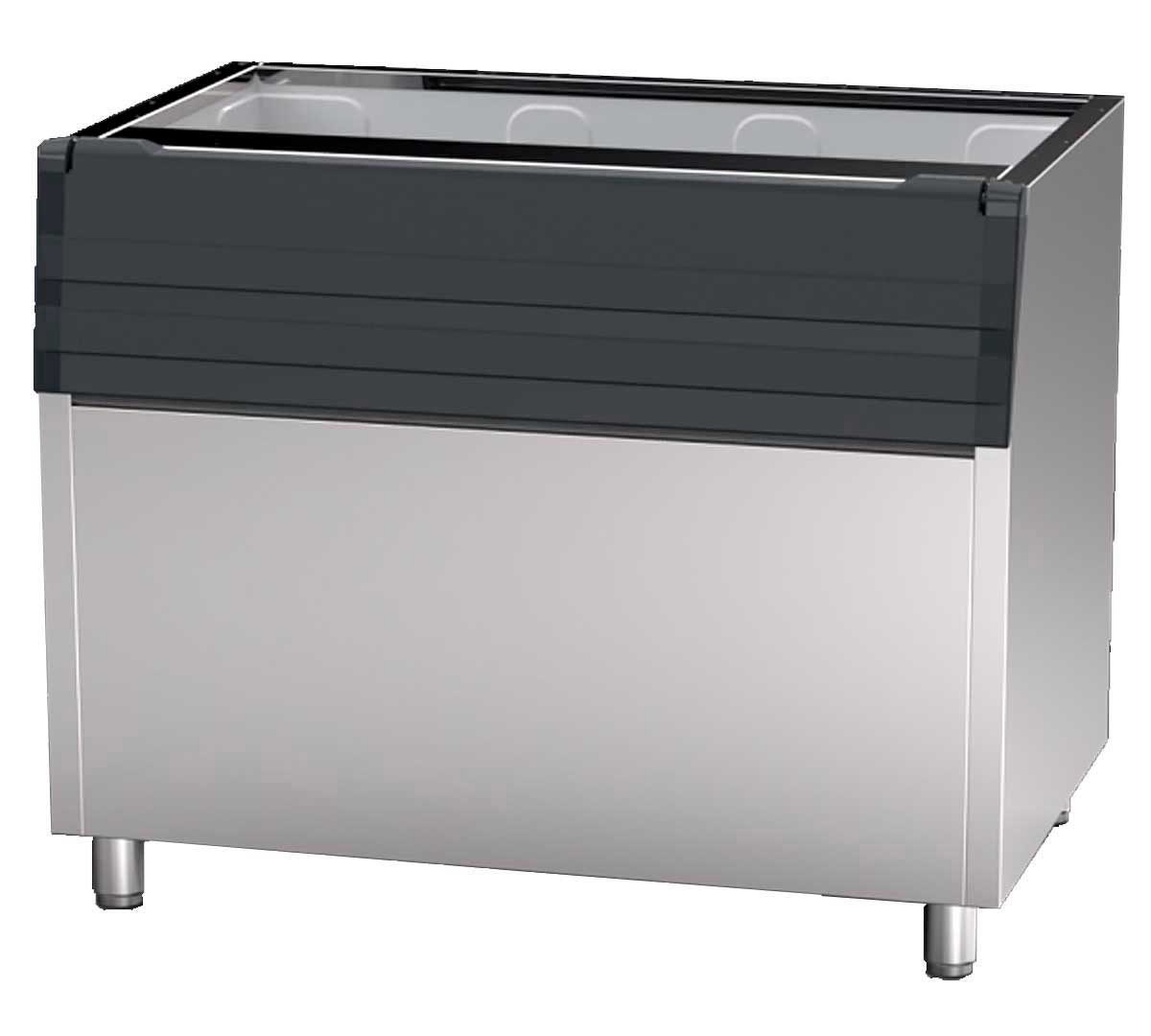 Almacén para fabricador de hielo DI350 con reserva de 350 kg en acero inoxidable AISI 304