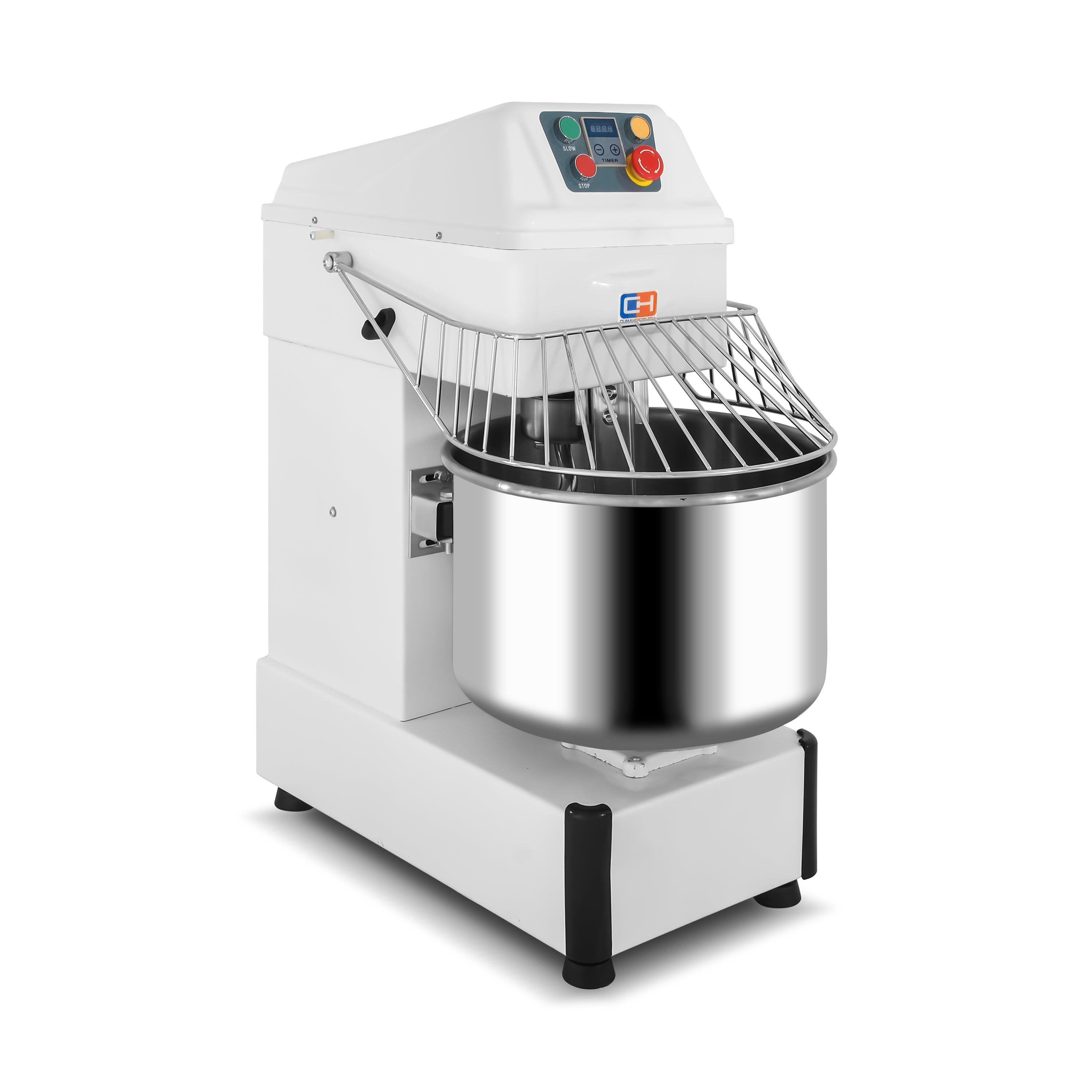 Amasadora espiral de 30 litros con cuba de acero inoxidable para masas de pizza, pan y bollería