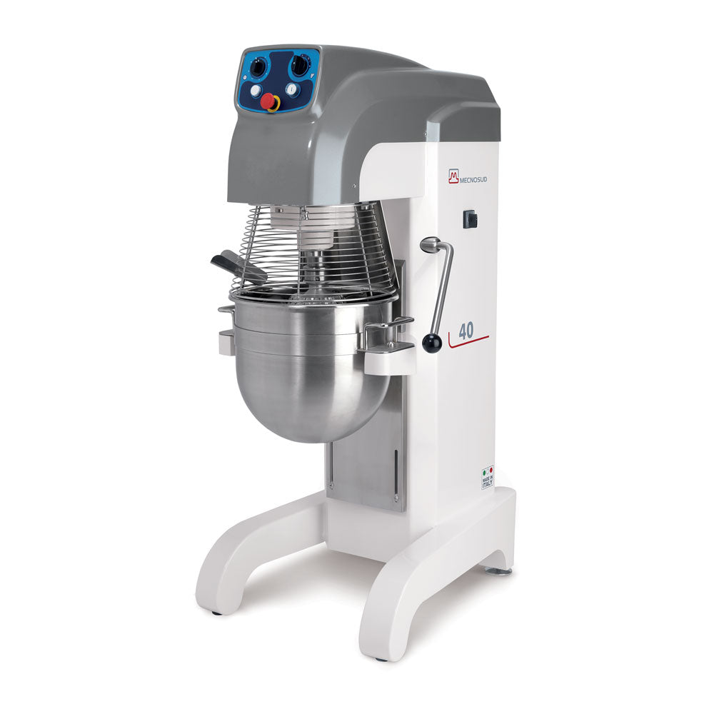 Amasadora planetaria industrial Mecnosud MX40T de 40 litros con 3 velocidades