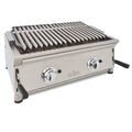 Barbacoa a gas 70 cm ARILEX Línea 600 70BAR con piedra volcánica y parrilla inoxidable regulable para hostelería