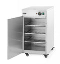 Calentador de platos profesional Hendi 250167 de acero inoxidable con ruedas para restaurantes, hoteles y catering