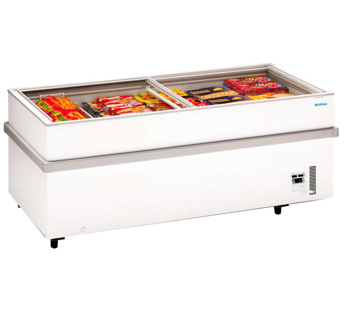Conservadora expositora horizontal IL 2000 HC con tapas correderas de cristal
