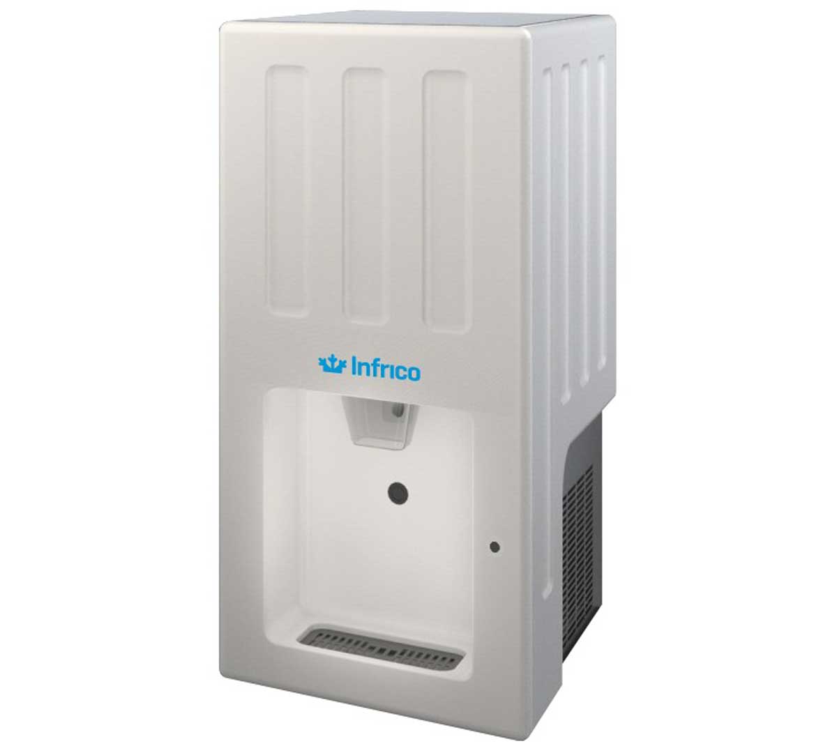 Dispensador de hielo Infrico FHIKU26AHC de cubito macizo de 13 gramos para oficinas, hoteles y autoservicio