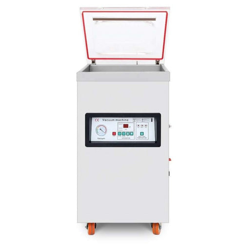 Envasadora al vacío profesional DZ-400F con mueble, doble barra de soldadura de 400 mm y bomba de vacío de 20 m3/h