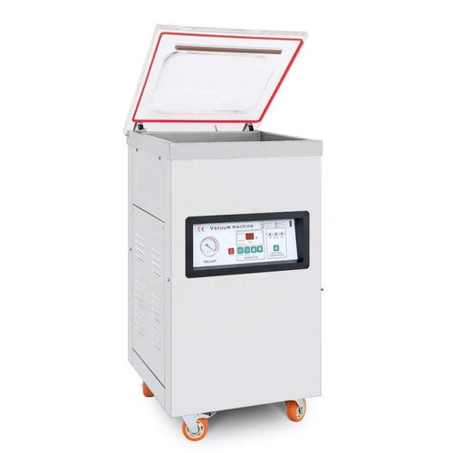 Envasadora al vacío profesional DZ-500F con mueble, doble barra de soldadura de 500 mm y bomba de vacío de 20 m3/h