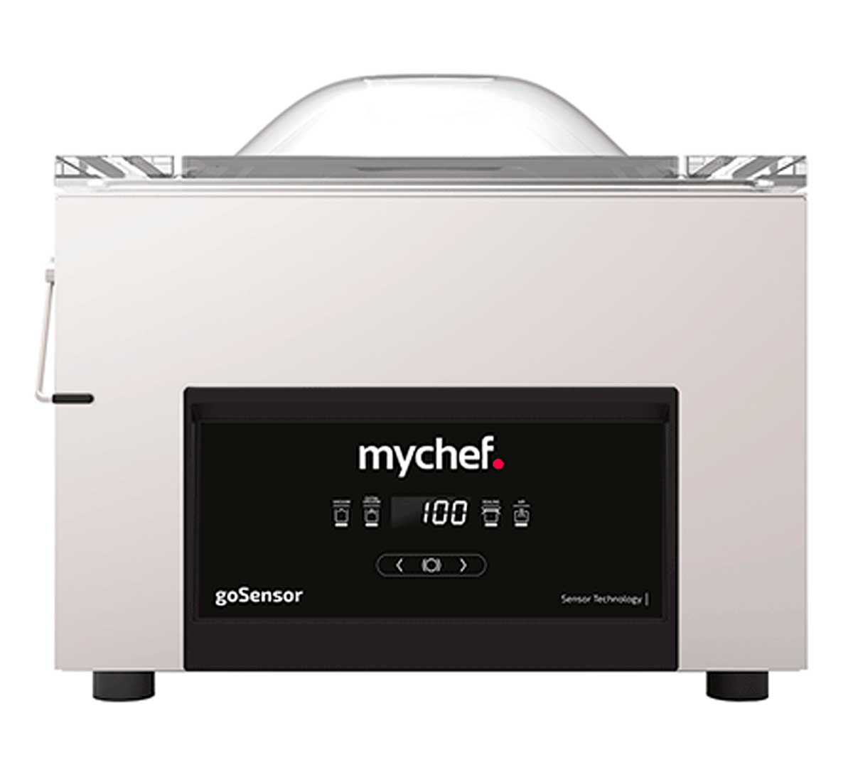 Envasadora al vacío profesional MyChef goSensor S con bomba Becker de 8 m³/h y tapa de cúpula automática