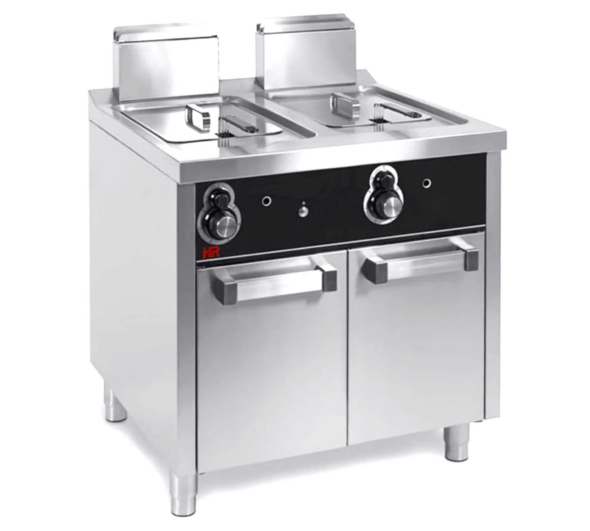 Freidora a gas 12+12 litros con estante - HR FDG12