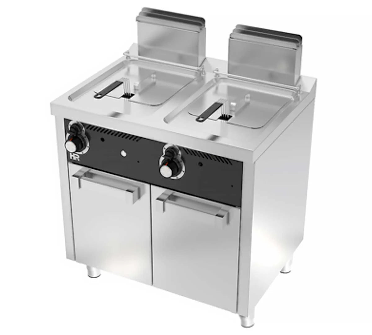 Freidora a gas 8+8 litros con estante - HR FDG8L8L