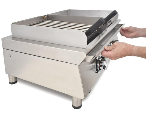 plancha con barbacoa a gas cocina