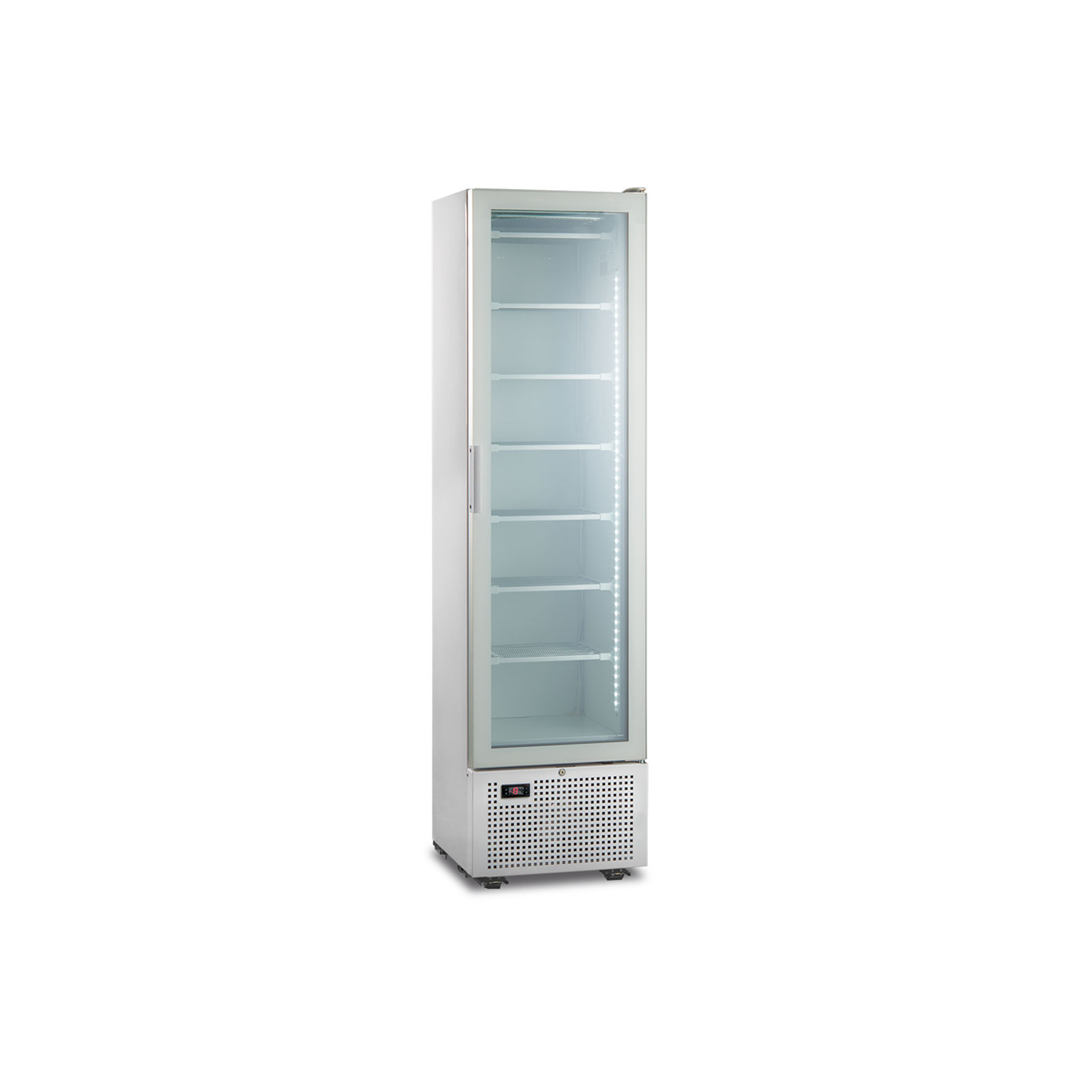 HOREKUS - Vitrina Expositora Vertical Refrigerada KSLIM para Pastelería y Bebidas (+2°C a +10°C)