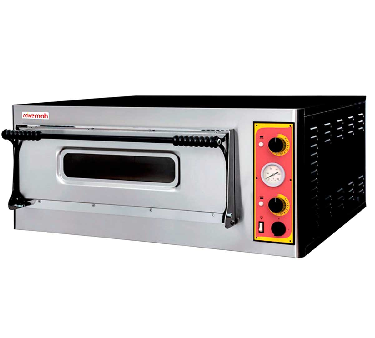 Horno de pizza eléctrico BASIC 4 para 4 pizzas de 30 cm con piedra refractaria