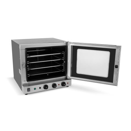 Horno eléctrico profesional EC01F con vapor y grill de 4 bandejas para bares, cafeterías y restaurantes