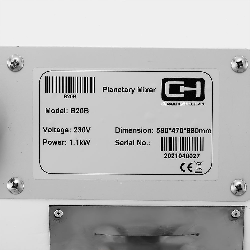 Amasadora Batidora Mezcladora Planetaria 20 litros