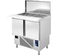 Mesa refrigerada profesional con tabla de corte de polietileno