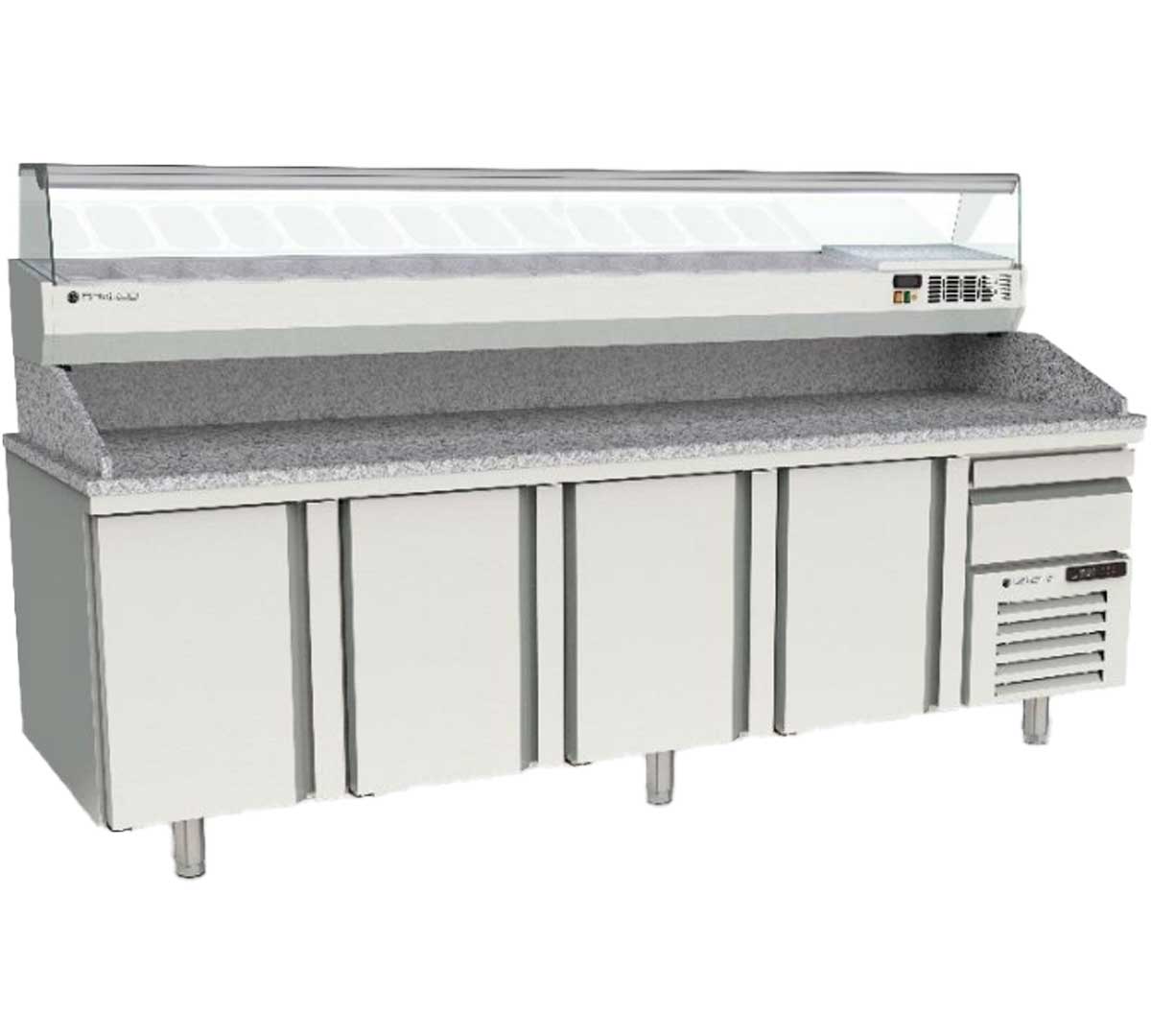 Mesa fría para preparación de pizzas Coreco