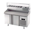 Mesa pizzera profesional con vitrina GN refrigerada