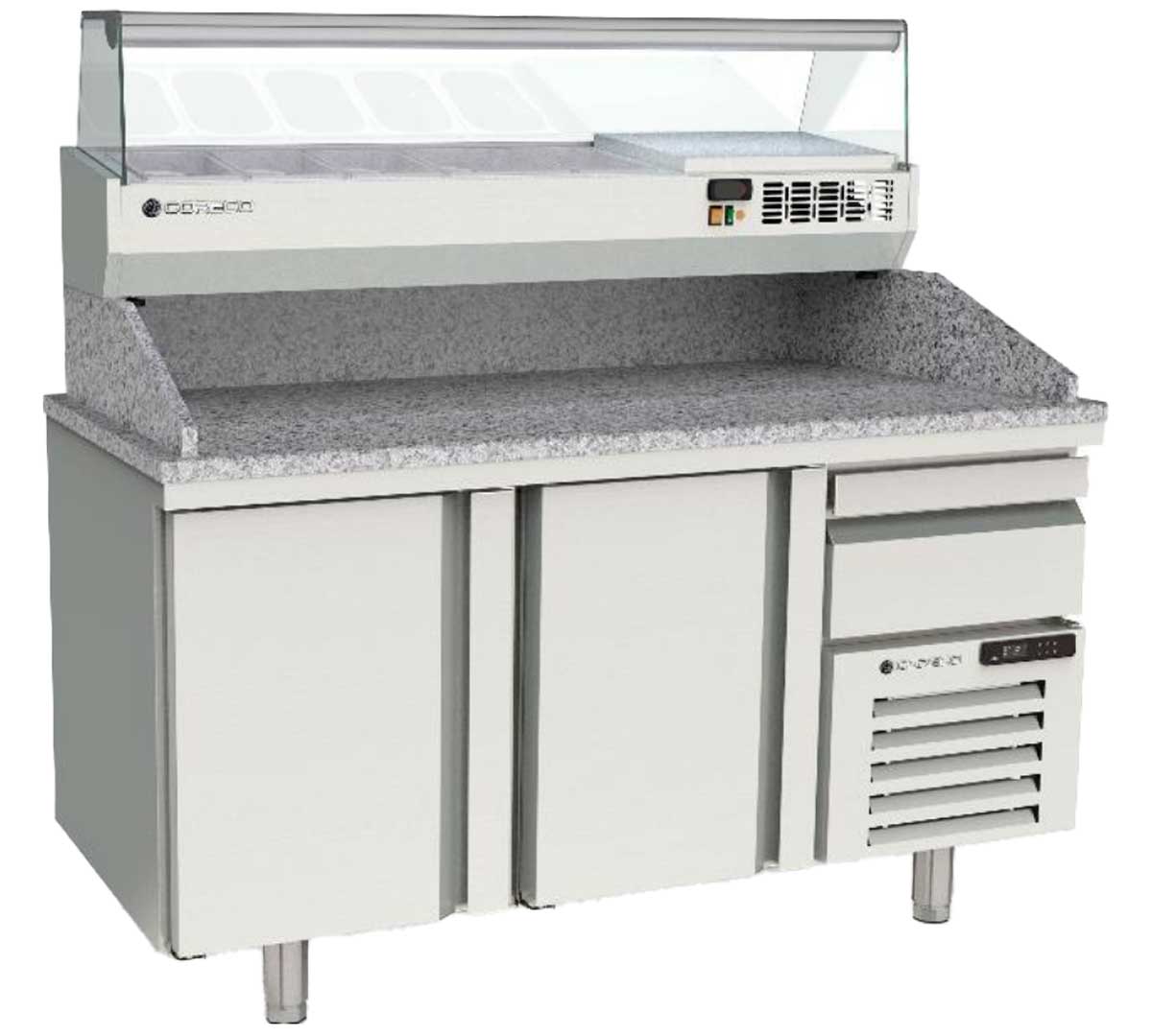 Mesa refrigerada para pizza Coreco MR Gama 800 40x60
