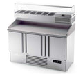 Mesa fría para pizza con encimera de granito y tecnología Inverter