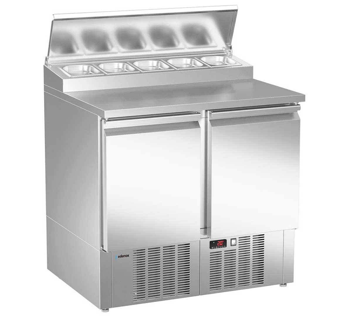 Mesa refrigerada profesional para pizza y ensaladas Edenox