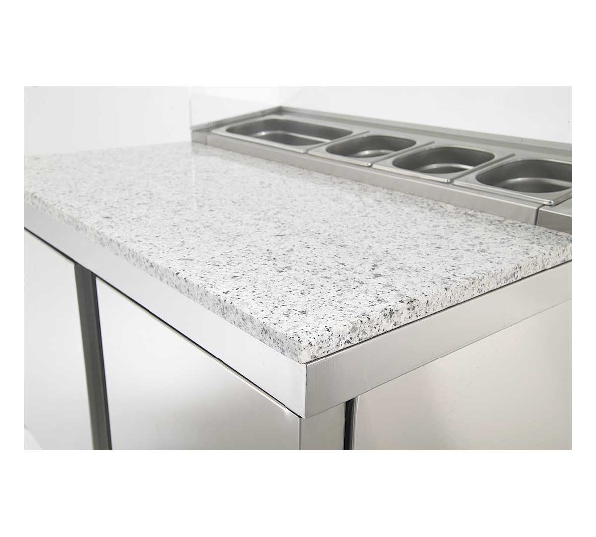 Mesa refrigerada profesional Edenox para preparación de pizzas