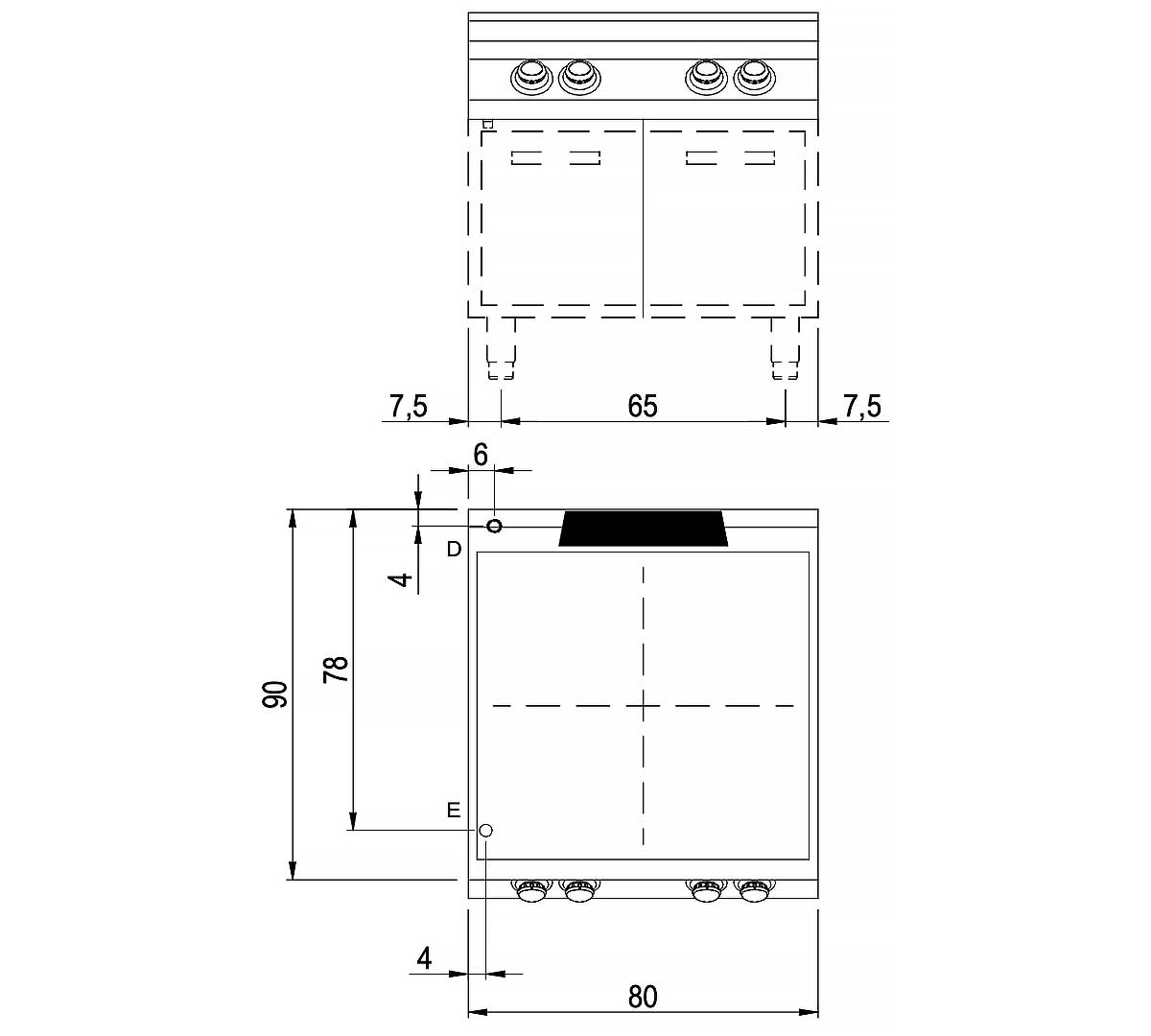 Placas radiantes eléctricas de cocina profesional Savemah Serie 900
