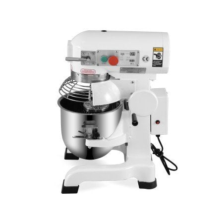 Vista lateral amasadora planetaria profesional B10B 10 litros con controles y motor