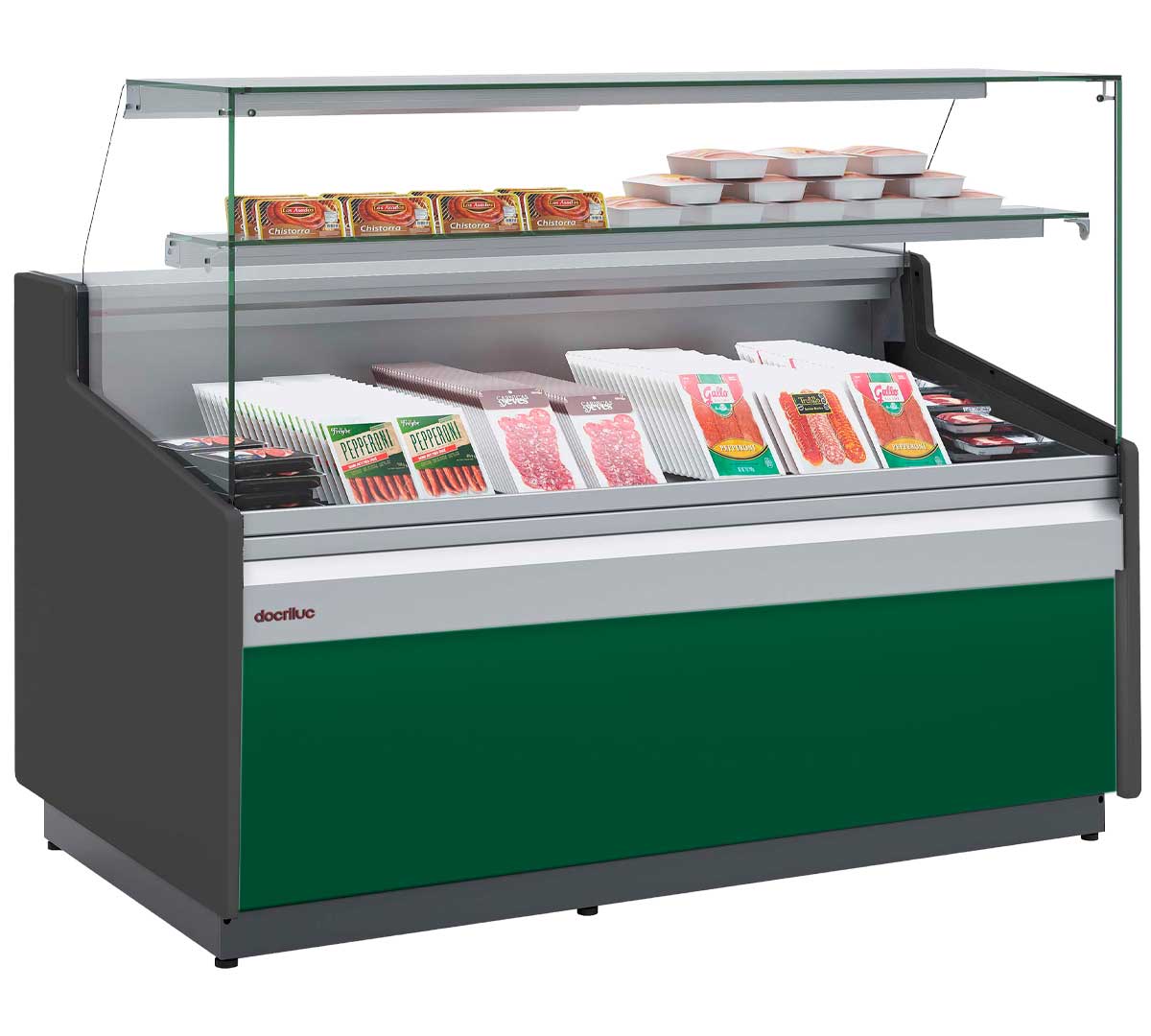 Vitrina expositora refrigerada Juniper VE-9-RC para carnicería, charcutería, pastelería, lácteos y hostelería.