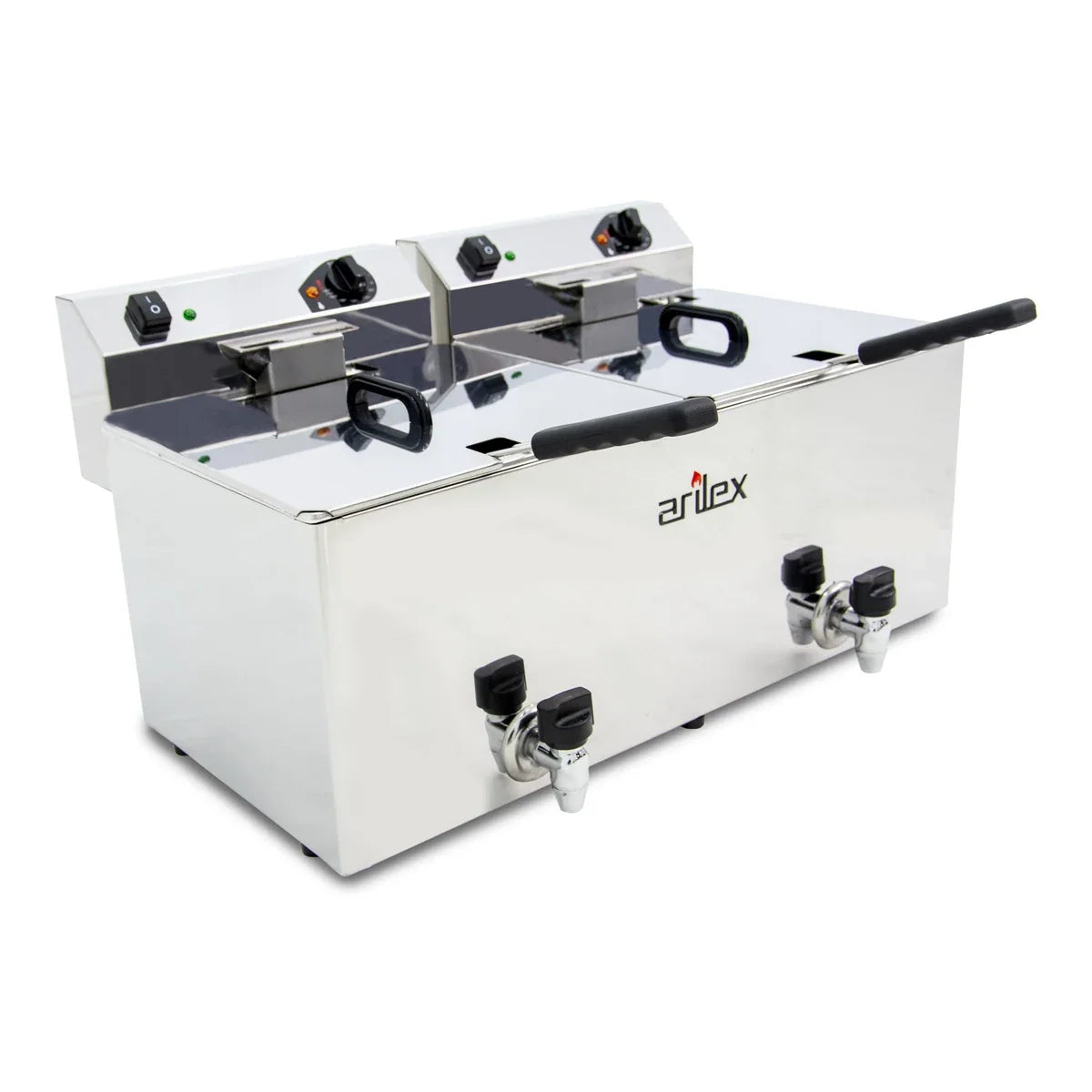 Arilex Freidora Eléctrica Evolution EVO1212G 12+12 L con Grifo 4,5+4,5 kW - vista principal
