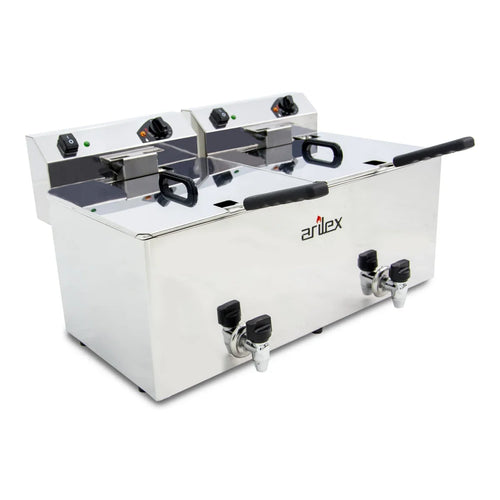 Arilex Freidora Eléctrica Evolution EVO1212G 12+12 L con Grifo 4,5+4,5 kW - vista principal