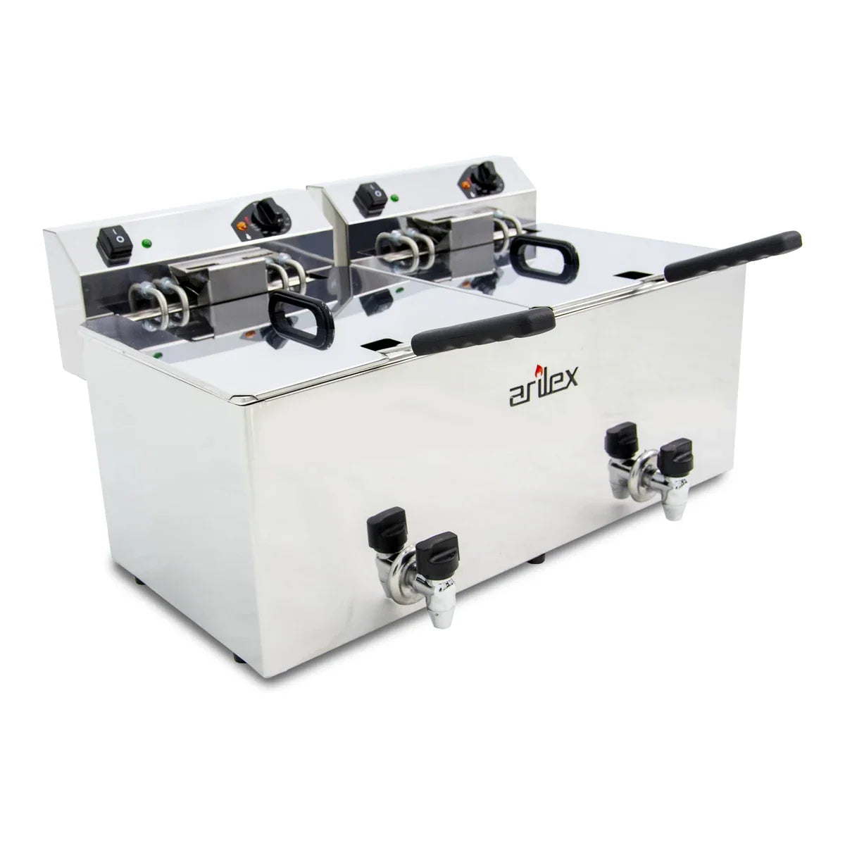 Arilex Freidora Eléctrica Evolution EVO1212GTR 12+12 L con Grifo 7,5+7,5 kW - vista principal