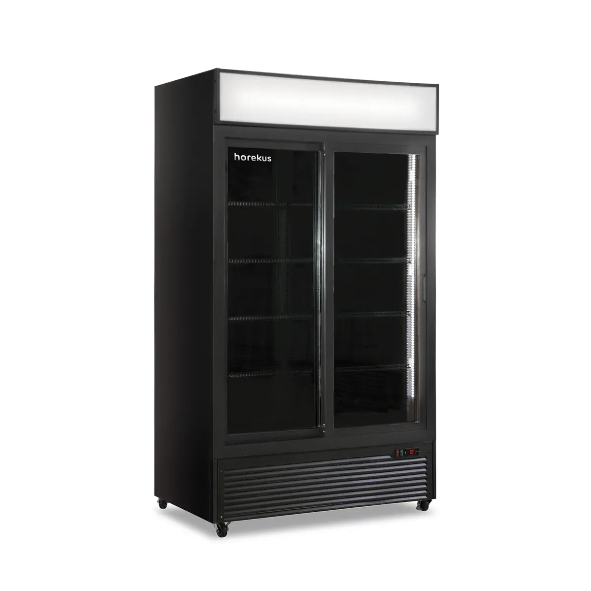 HOREKUS - Armario Expositor Refrigerado KL1100 con Puertas Correderas e Iluminación LED (+2°C a +10°C)