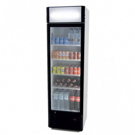 CLIMAHOSTELERIA - Armario Refrigerado Expositor de Bebidas 360 Litros Puerta de Cristal CS360B