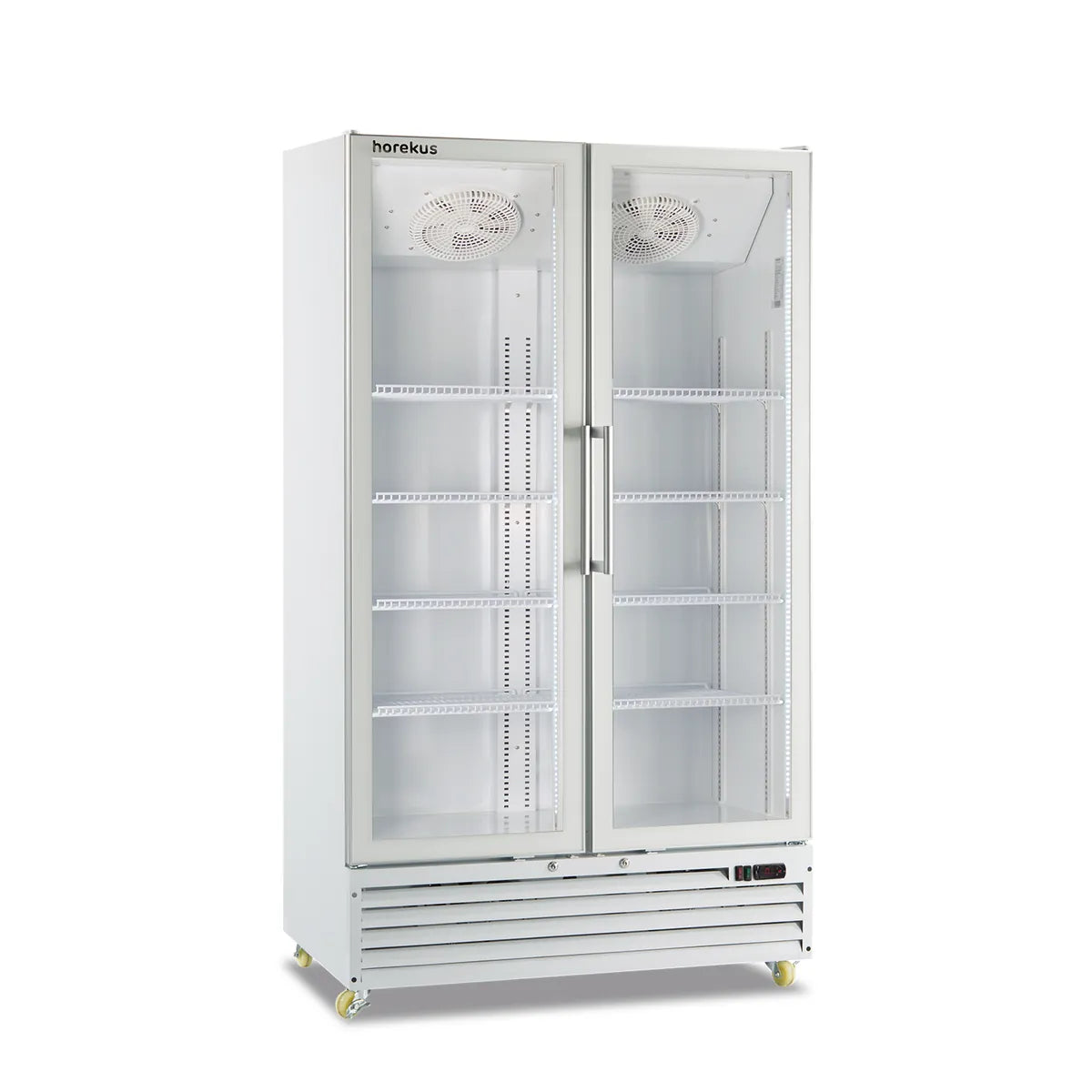 HOREKUS - Armario Expositor Refrigerado KICOOL110 con Puertas Abatibles y 4 LEDs Verticales (+2°C a +10°C)