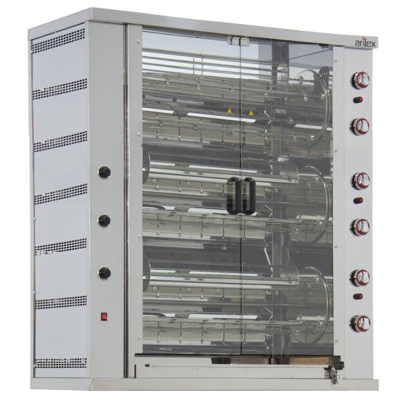 Arilex Asador de Pollos Rotativo Planetario a Gas 12 Espadas Incluidas 12ASG-RP - vista principal
