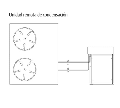 Brema máquina de hielo Serie M Split CO2 para hostelería. Esquema técnico.