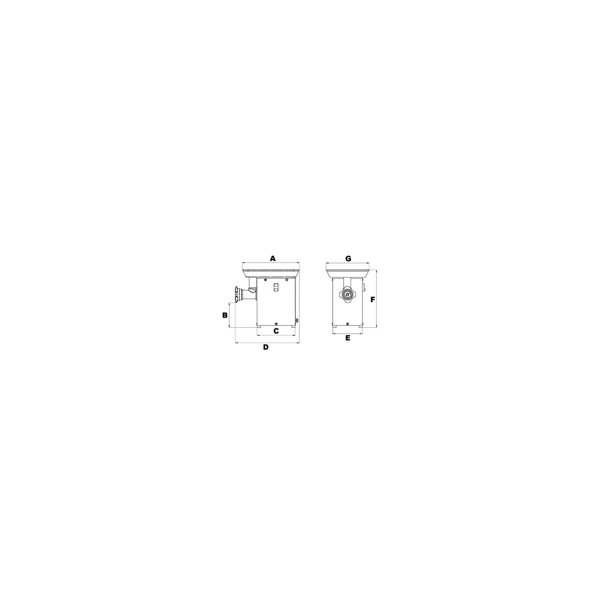 MAINCA - Picadora de Carne Profesional PC-82 / PC-22