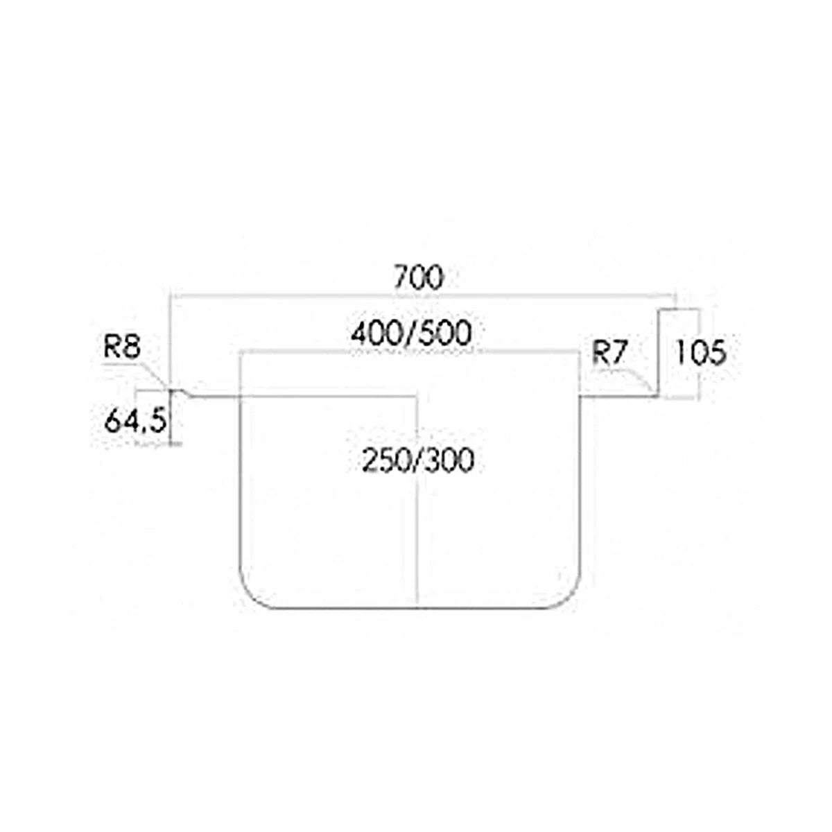 Distform Fregadero Gama 700 con Bastidor sin Estante - vista 2