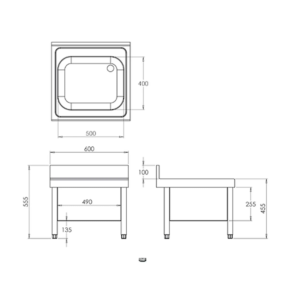 Distform Fregadero Gama 600 Vertedero - vista 2