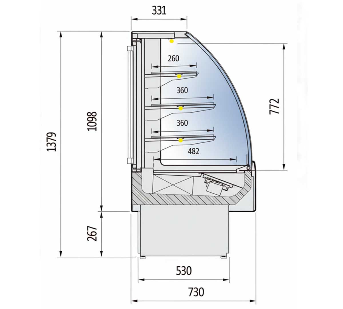 Docriluc - Vitrina Semimural Insignia VV-C