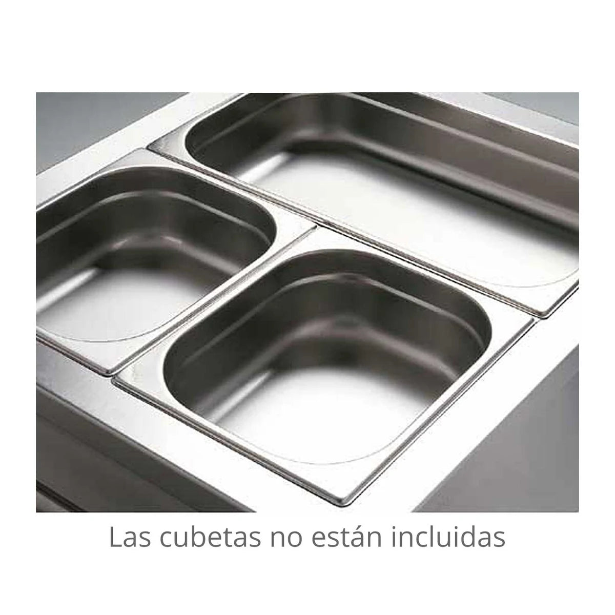 Edenox Baño María Agua BMSM - detalle de alojamiento para cubetas Gastronorm