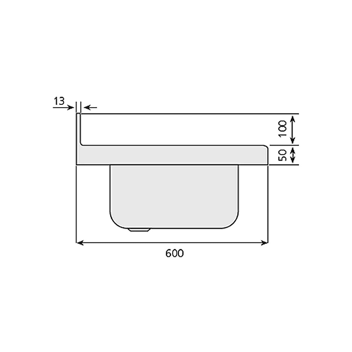 Edenox Fregadero Gama 600 sin Bastidor - vista 3