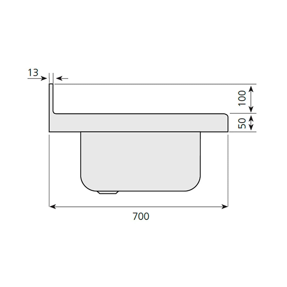 Edenox Fregadero Gama 700 sin Bastidor - vista 3
