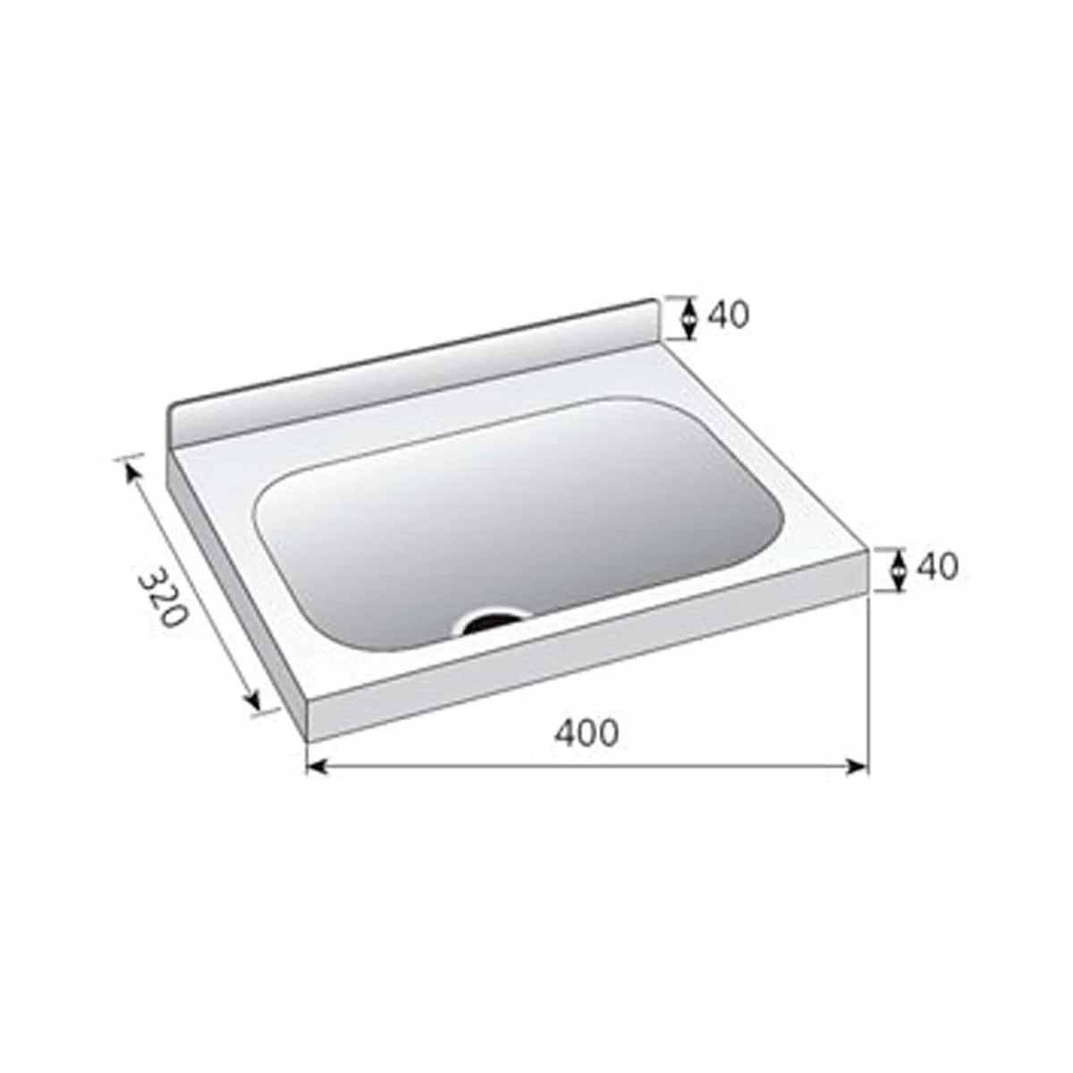 Edenox Lavamanos Encastrable Rectangular LB-43 - vista 2