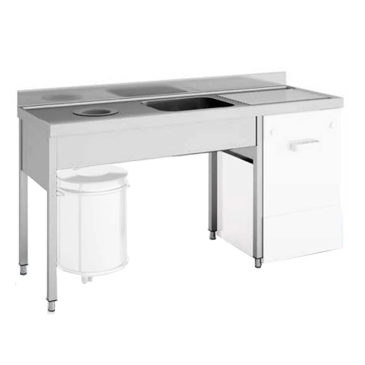 Eratos Fregadero Gama 600 Desbarazado con Bastidor Lavavajillas - vista general
