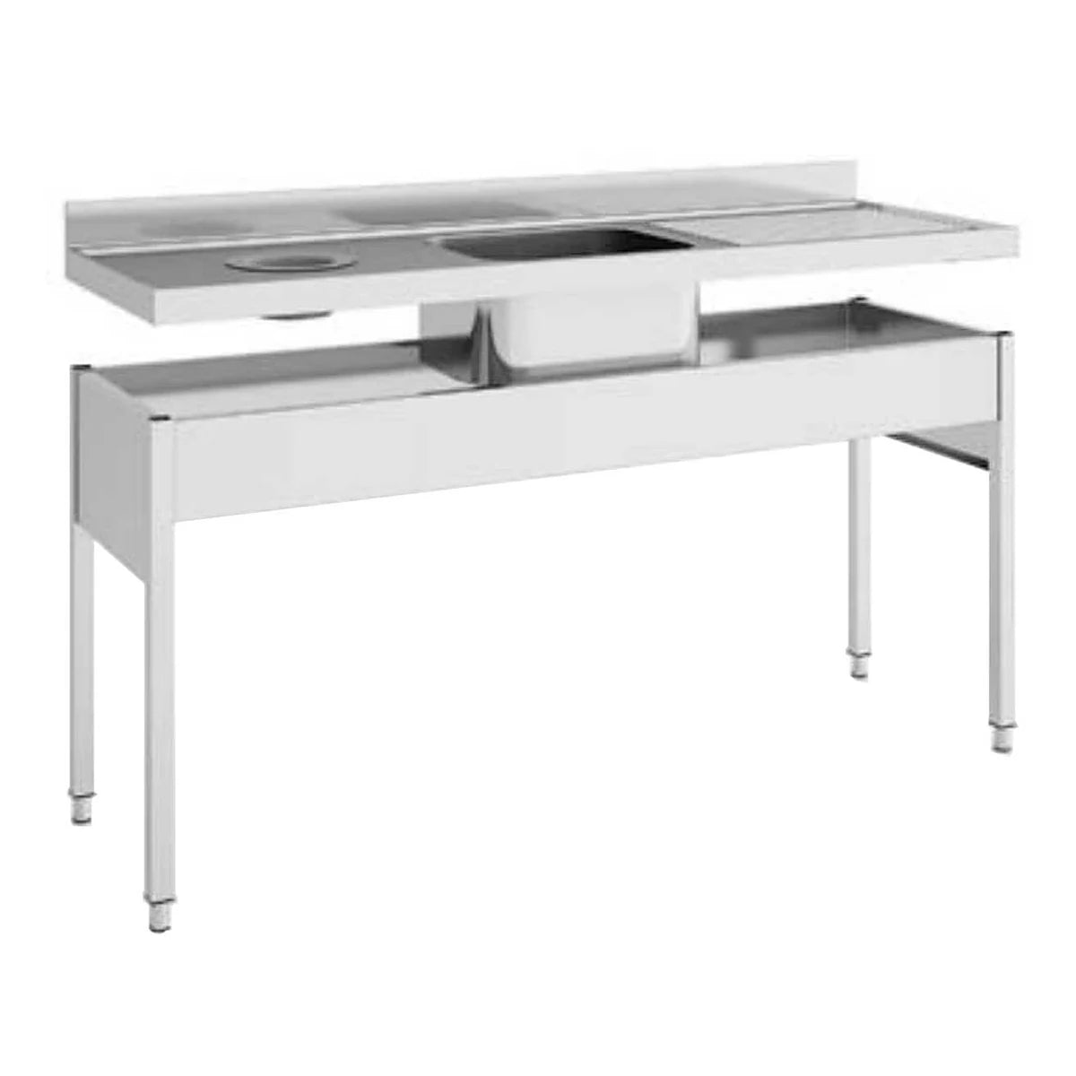 Eratos Fregadero Gama 700 Desbarazado con Bastidor - vista general