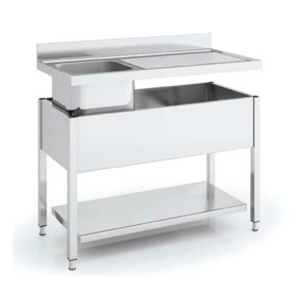 Eratos Fregadero Gama 550 con Bastidor y Estante - vista 2