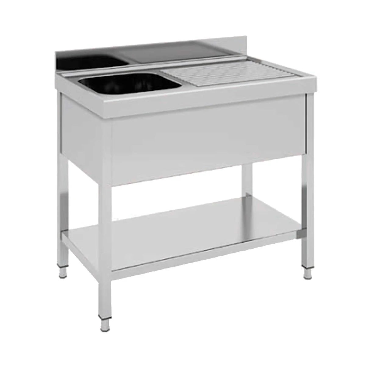 Eratos Fregadero Gama 600 con Bastidor y Estante - vista general