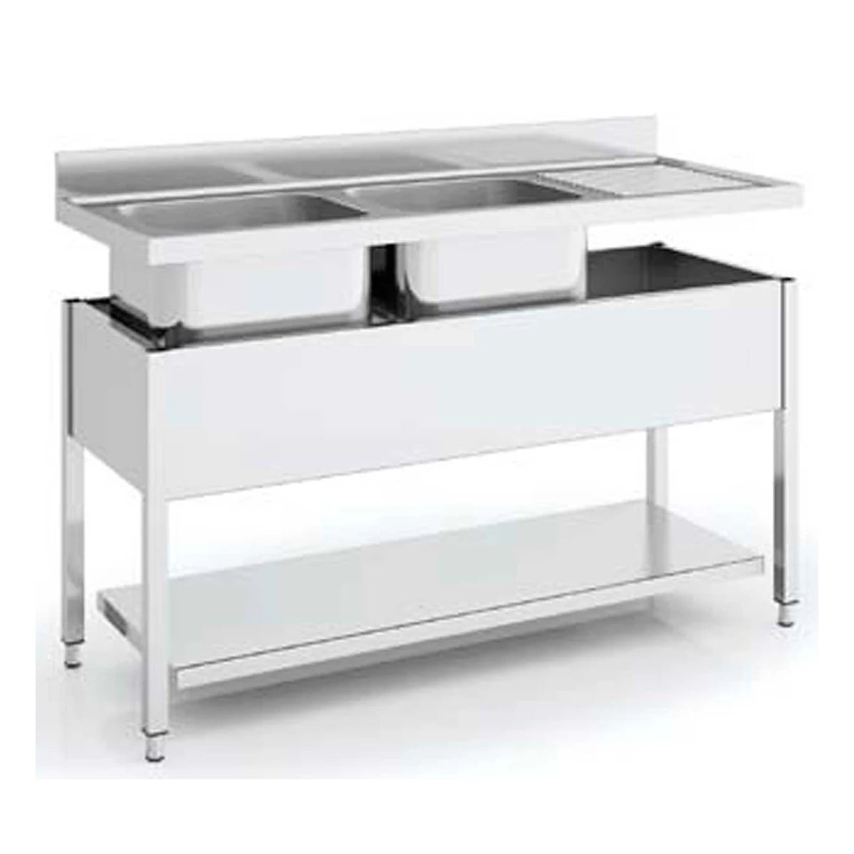 Eratos Fregadero Gama 600 con Bastidor y Estante - vista 3