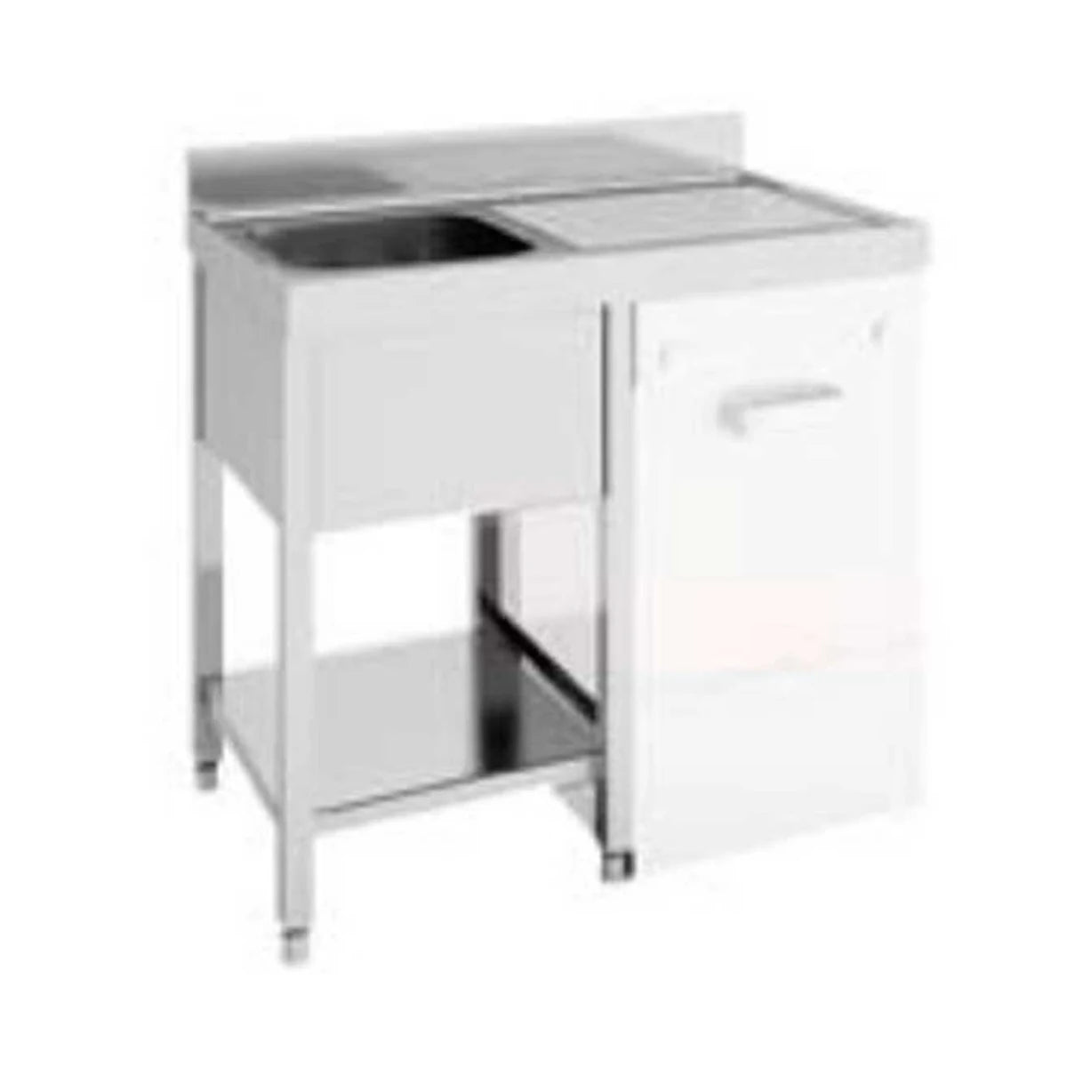 Eratos Fregadero Gama 600 con Espacio Lavavasos y Estante - vista general